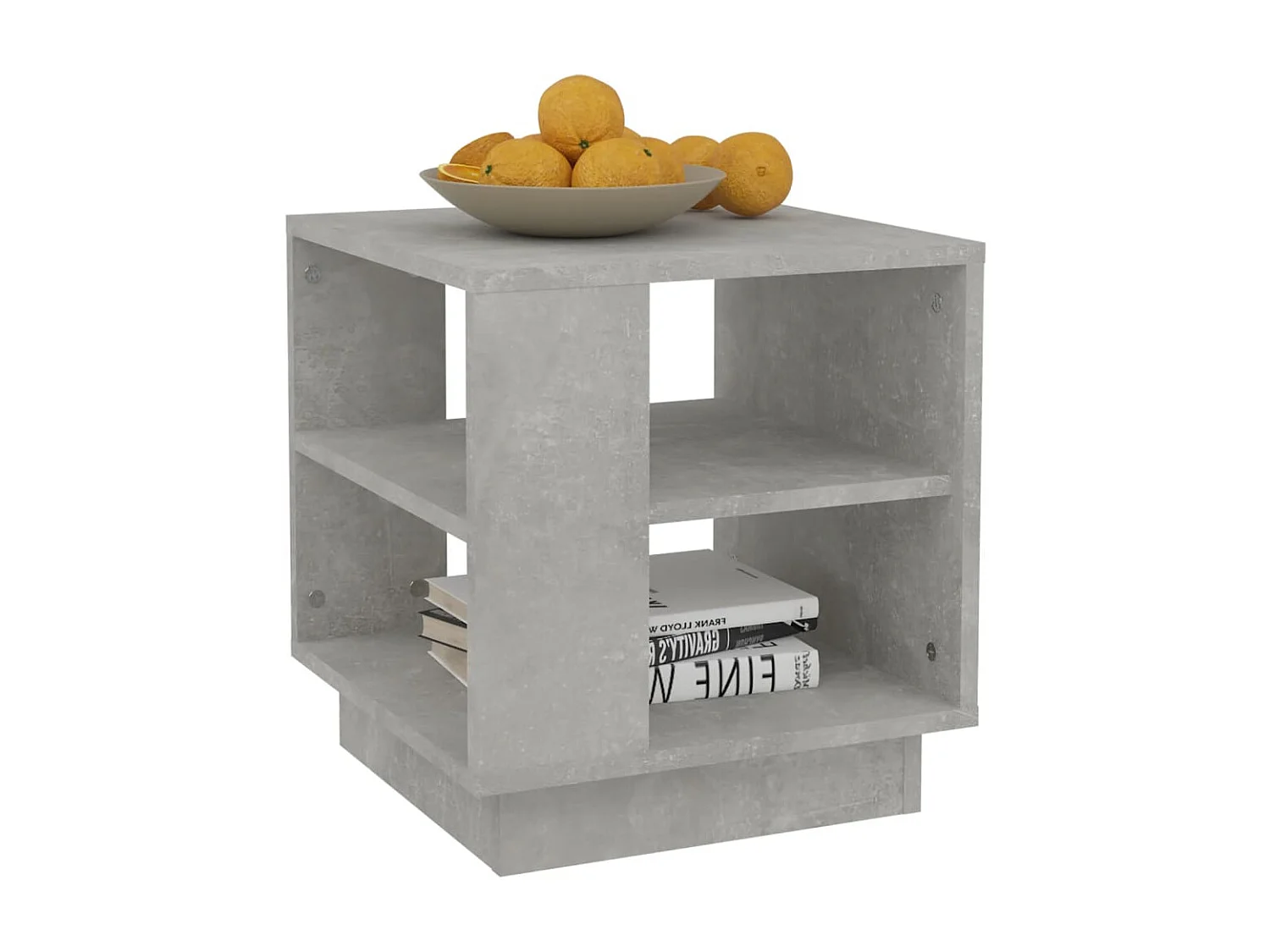 Table basse Gris béton 40x40x43 Bois d'ingénierie
