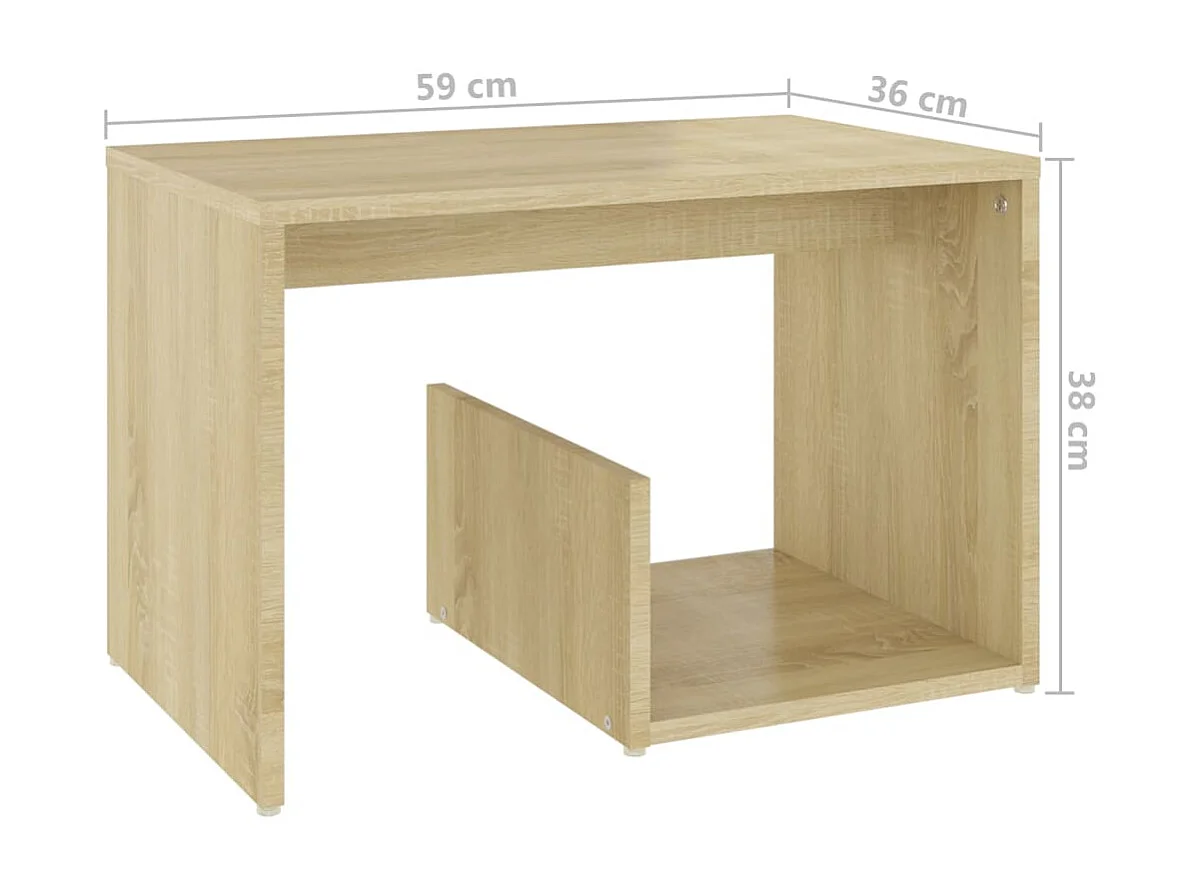 Table d'appoint Chêne sonoma 59x36x38