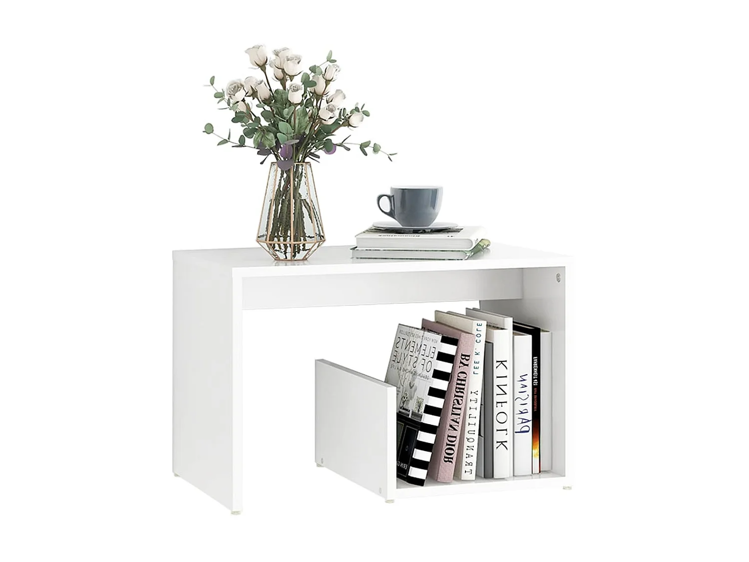 Table d'appoint Blanc 59x36x38