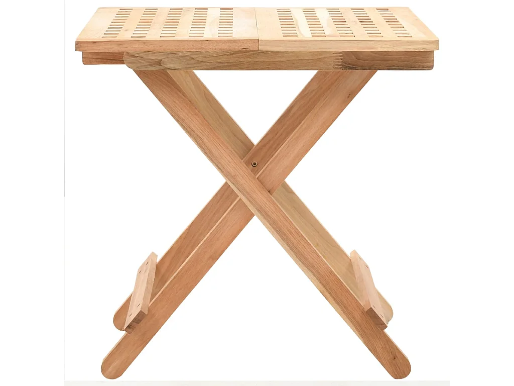 Table d'appoint pliante 50 x 50x49 Bois de noyer massif