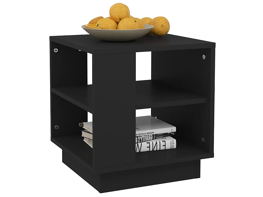 Table basse Noir 40x40x43 Bois d'ingénierie