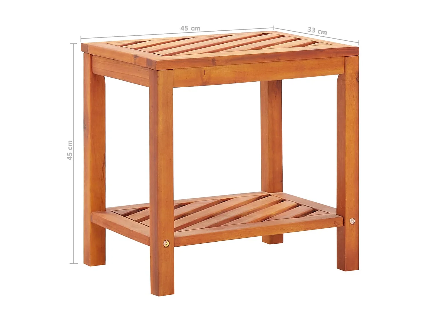 Table d'appoint Bois d'acacia massif 45 x 33x45