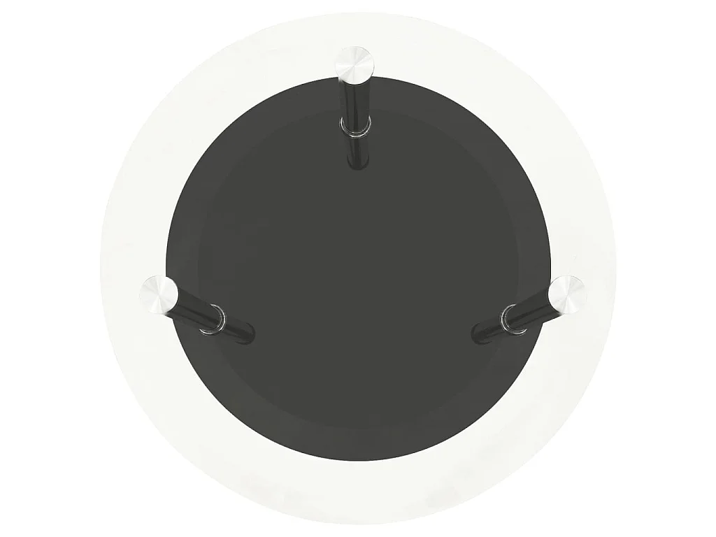Table d'appoint à 2 niveaux Transparent-noir 38cm Verre trempé 2