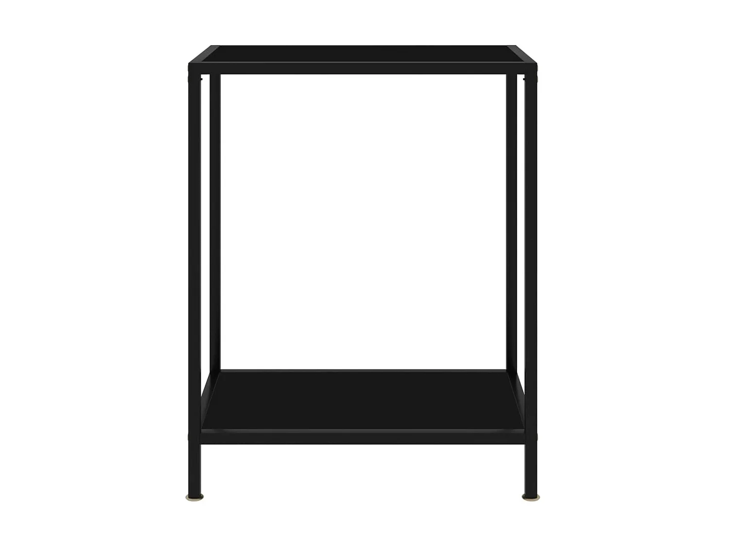 Table console Noir 60x35x75 Verre trempé