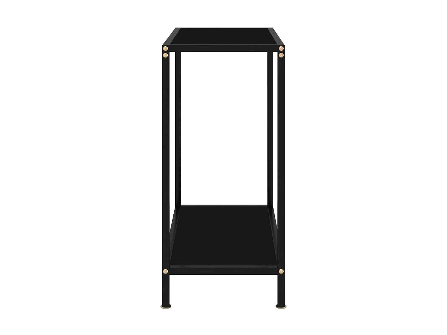 Table console Noir 60x35x75 Verre trempé