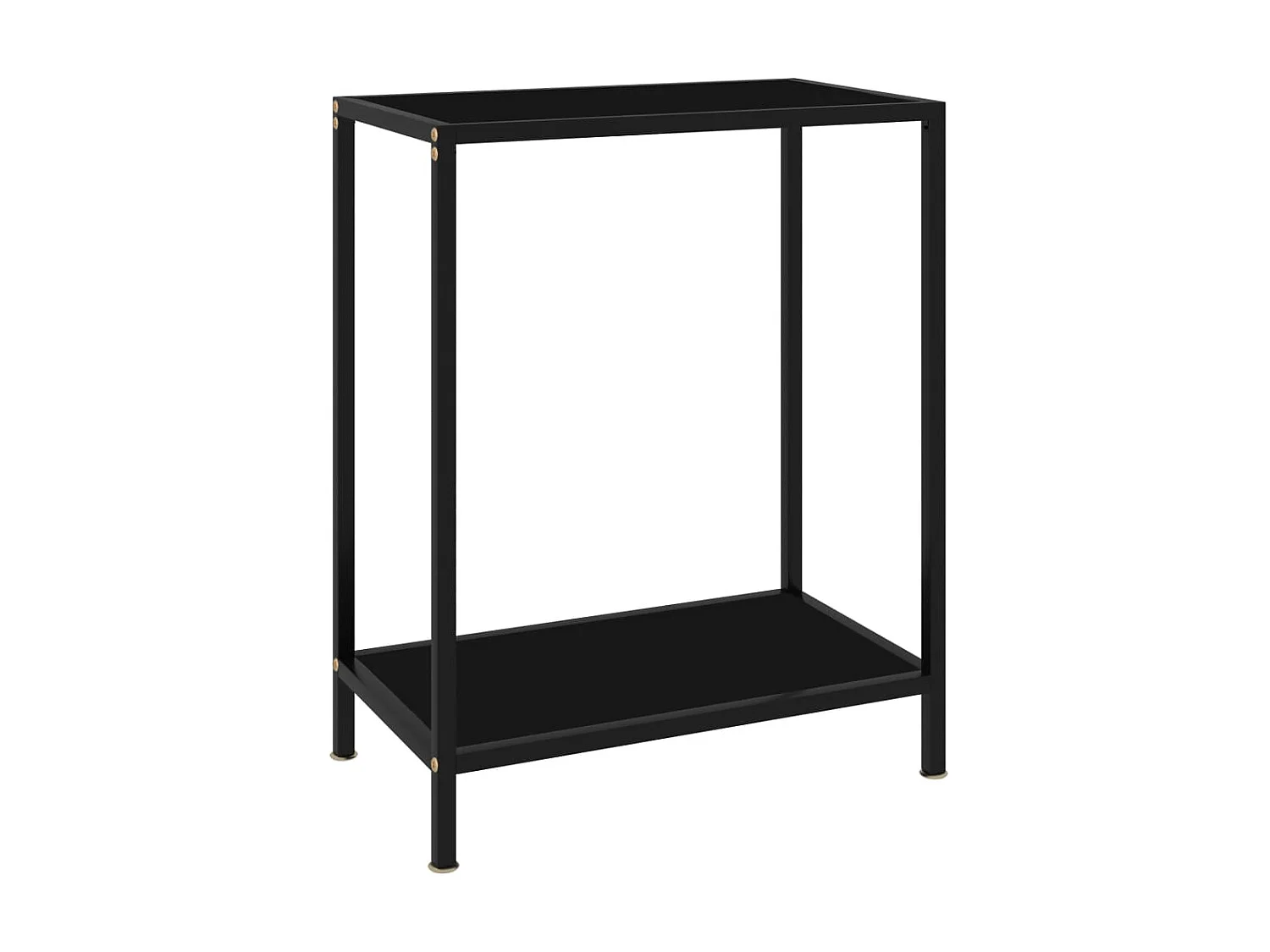 Table console Noir 60x35x75 Verre trempé