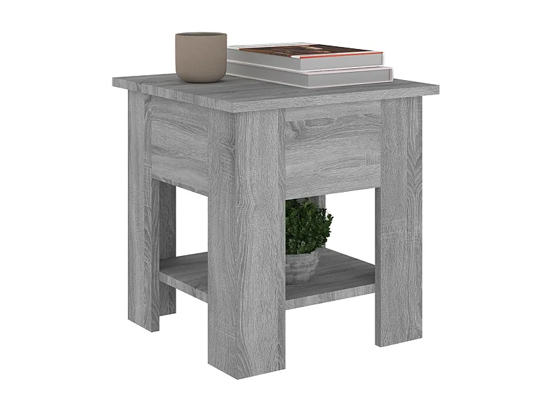 Table basse Sonoma gris 40x40x42 Bois d'ingénierie