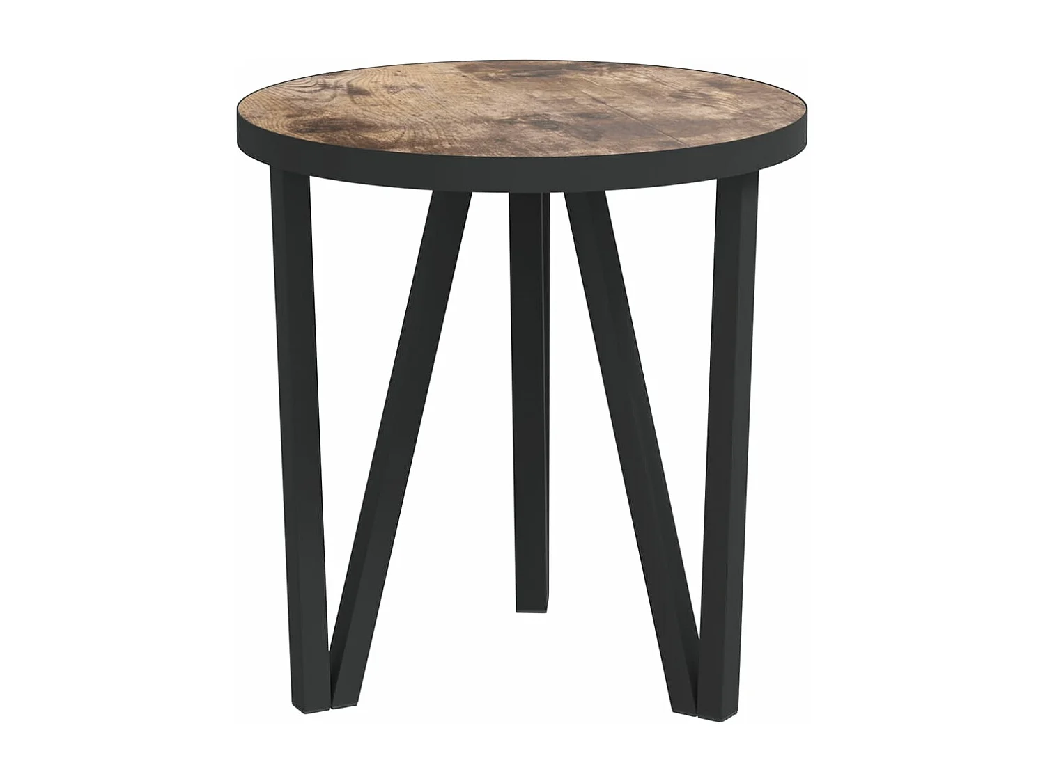 Table à thé Noir et jaune Ø35cm MDF
