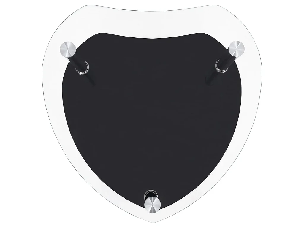 Table d'appoint Transparent et noir 38x38x50 Verre trempé 2