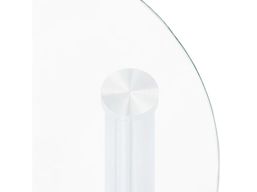 Table d'appoint Transparent et noir 38x38x50 Verre trempé 2