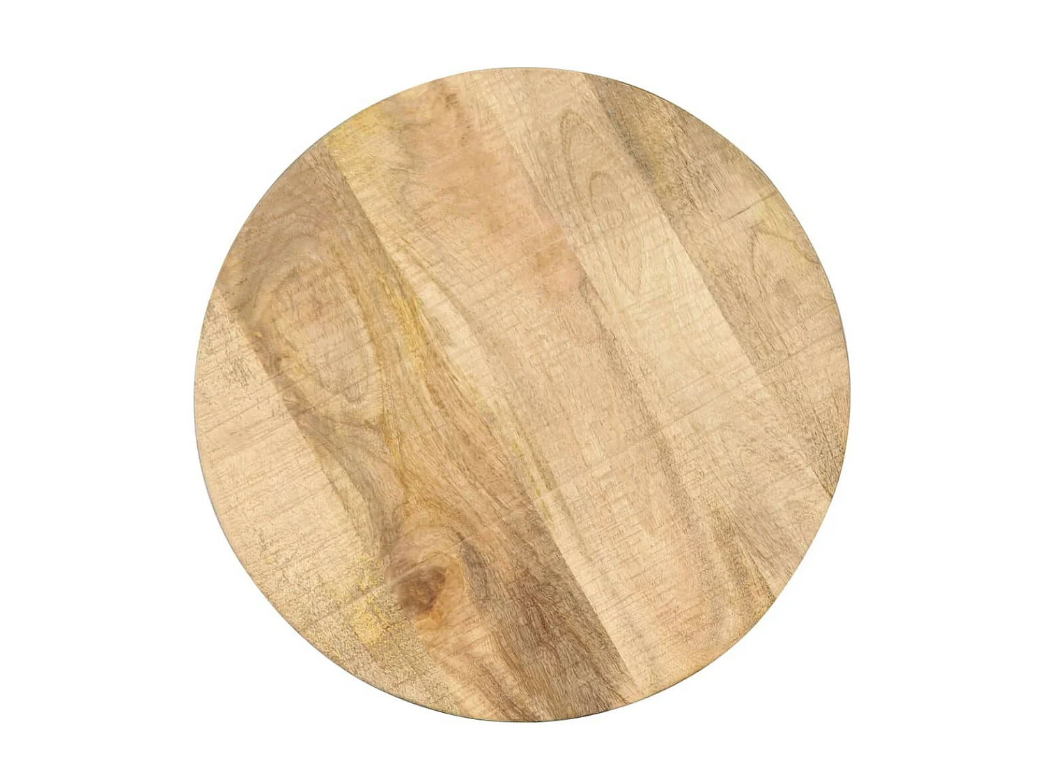 Table d'appoint 45x (45-62) cm Bois de manguier massif et fonte