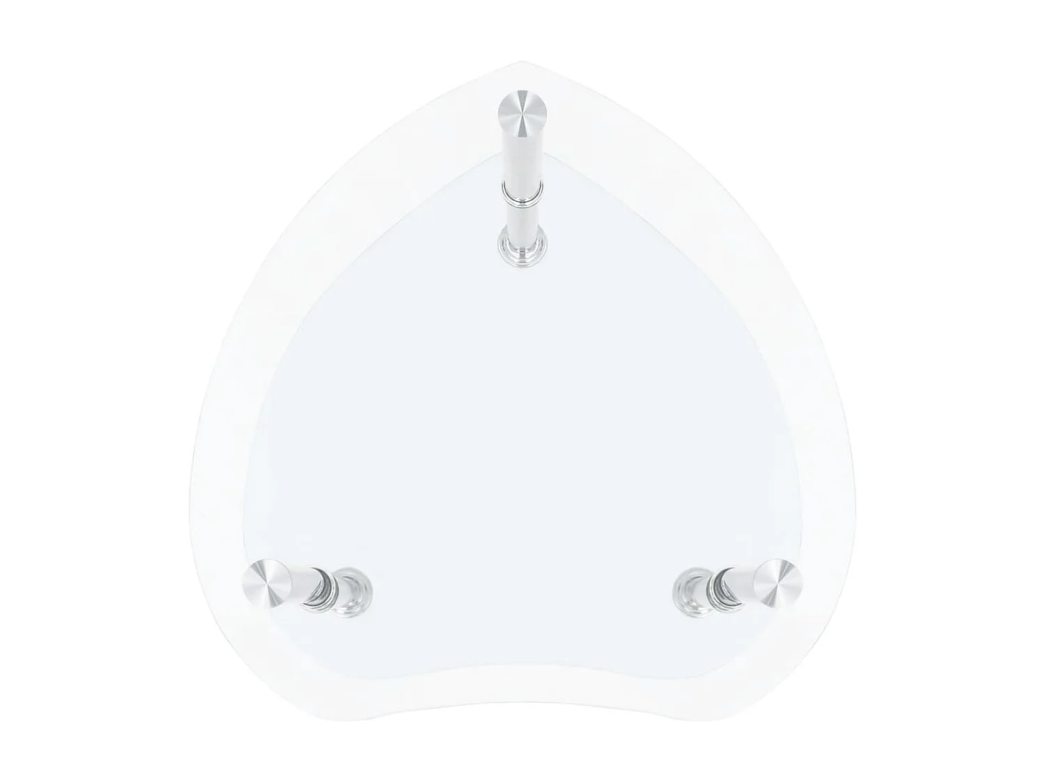 Table d'appoint à 2 niveaux Transparent 38x38x50 Verre trempé