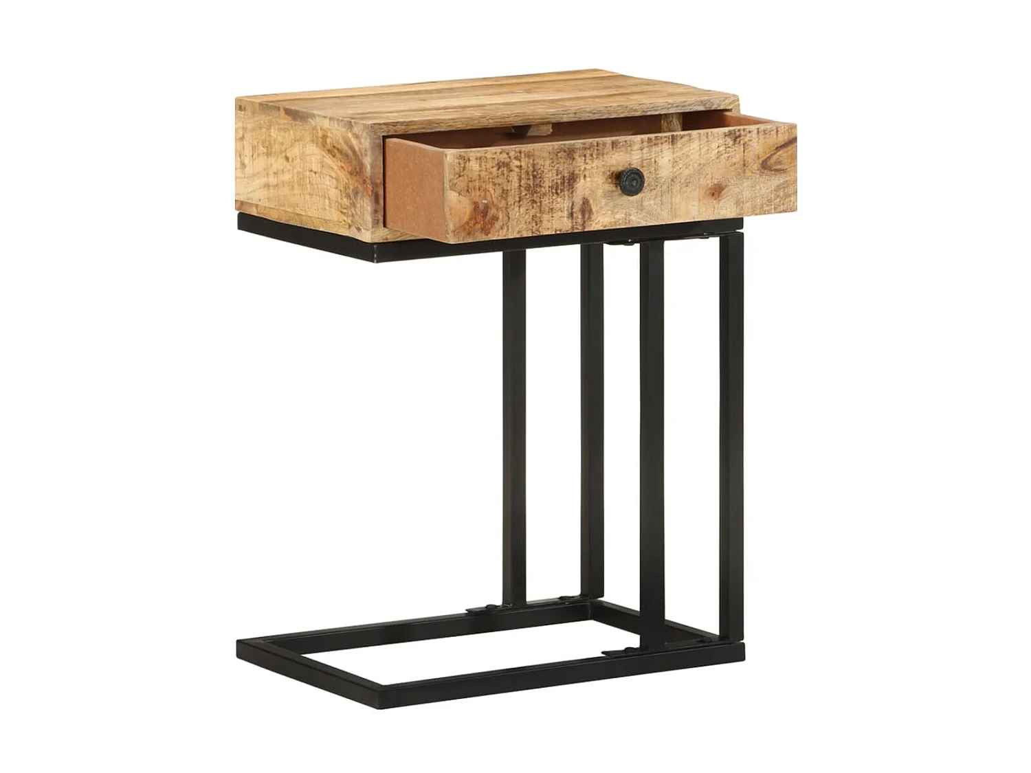 Table d'appoint en forme d'U 45x30x61 Bois de manguier massif