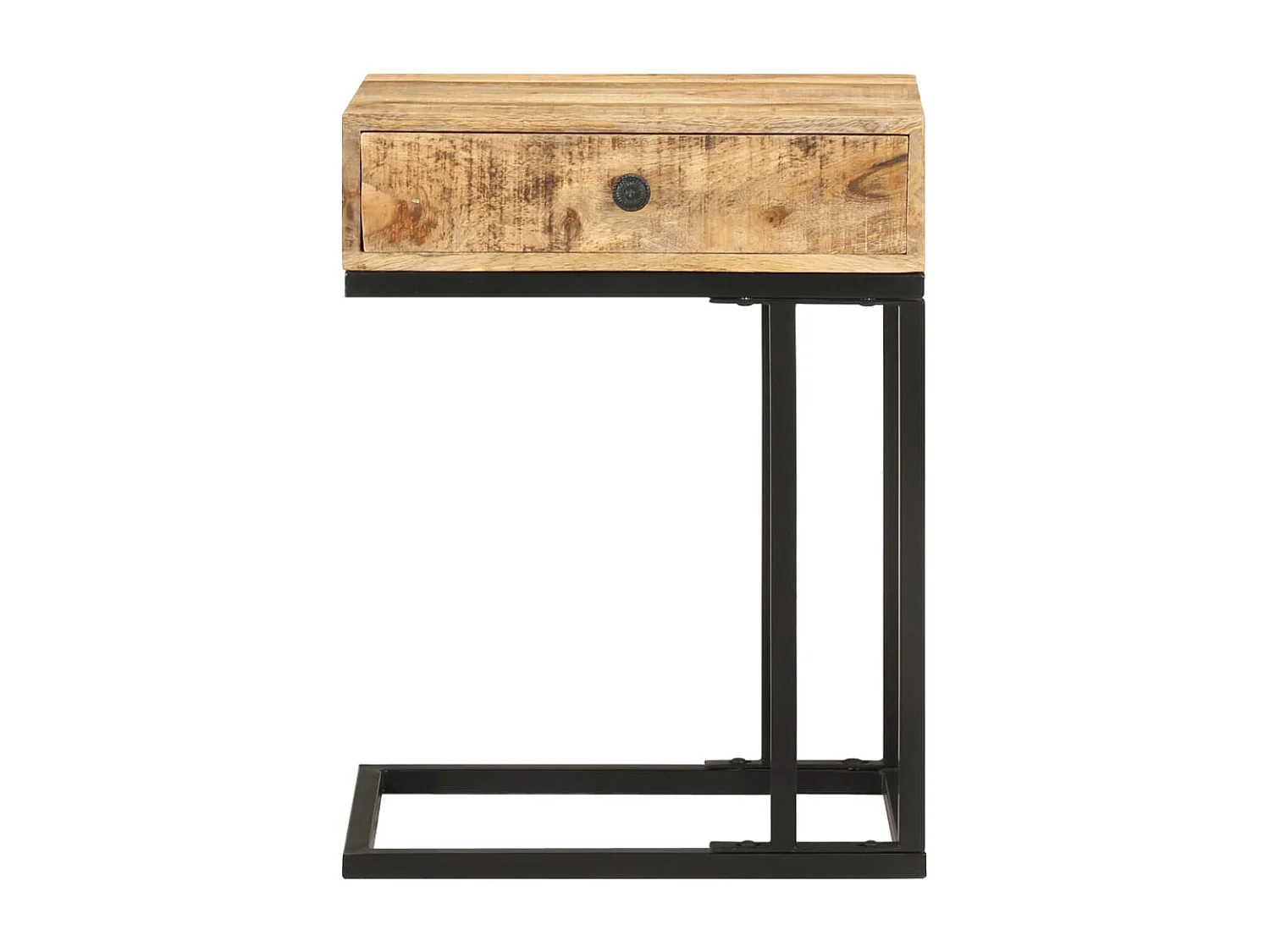 Table d'appoint en forme d'U 45x30x61 Bois de manguier massif