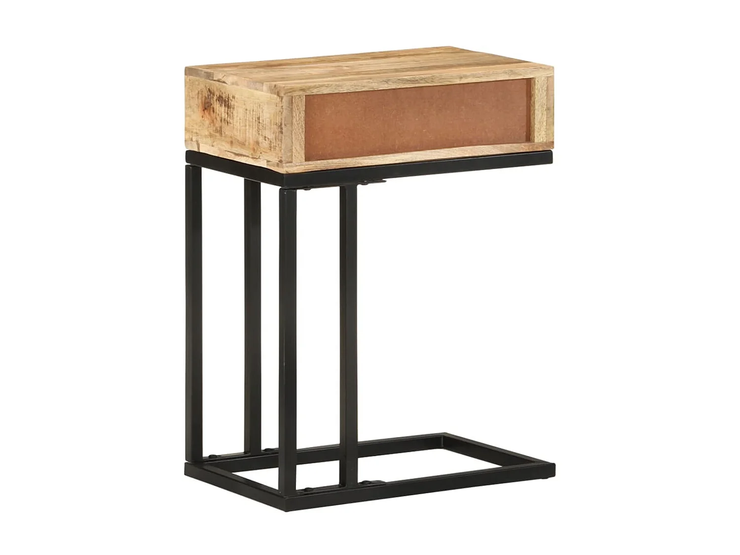 Table d'appoint en forme d'U 45x30x61 Bois de manguier massif