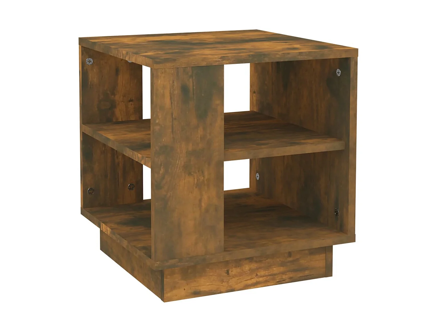Table basse Chêne fumé 40x40x43 Bois d'ingénierie