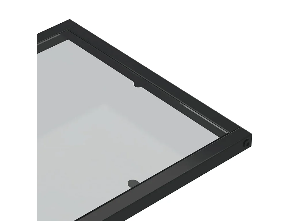 Table d'appoint pour ordinateur Noir 50x35x65 Verre trempé