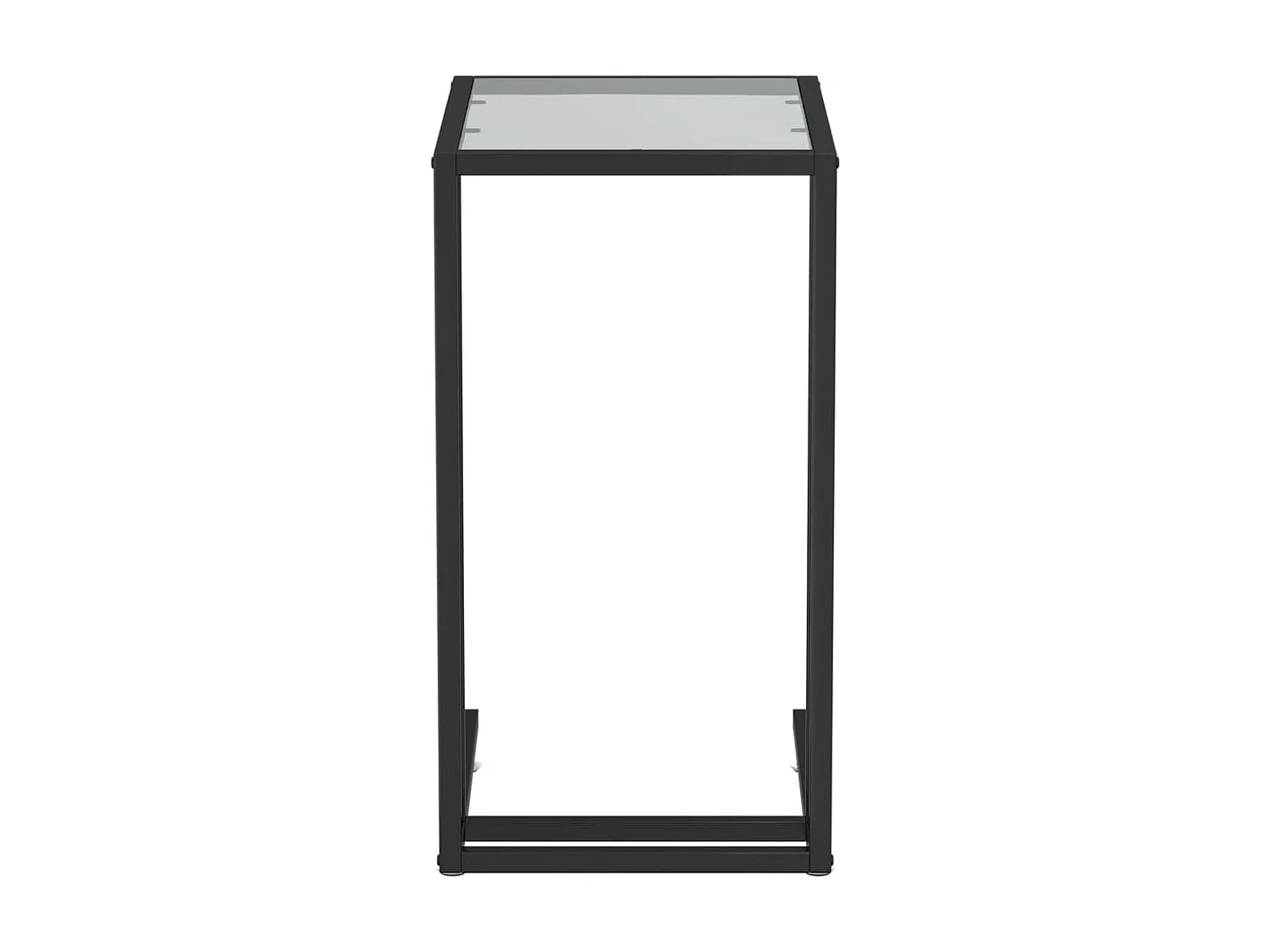 Table d'appoint pour ordinateur Noir 50x35x65 Verre trempé