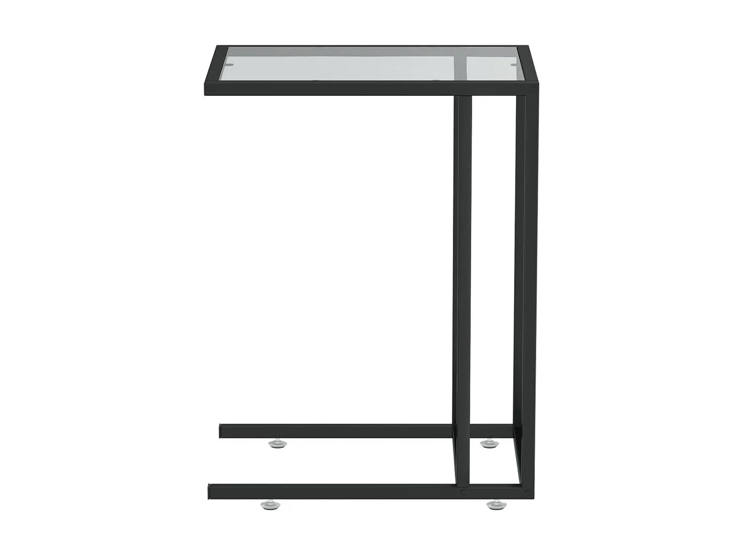 Table d'appoint pour ordinateur Noir 50x35x65 Verre trempé