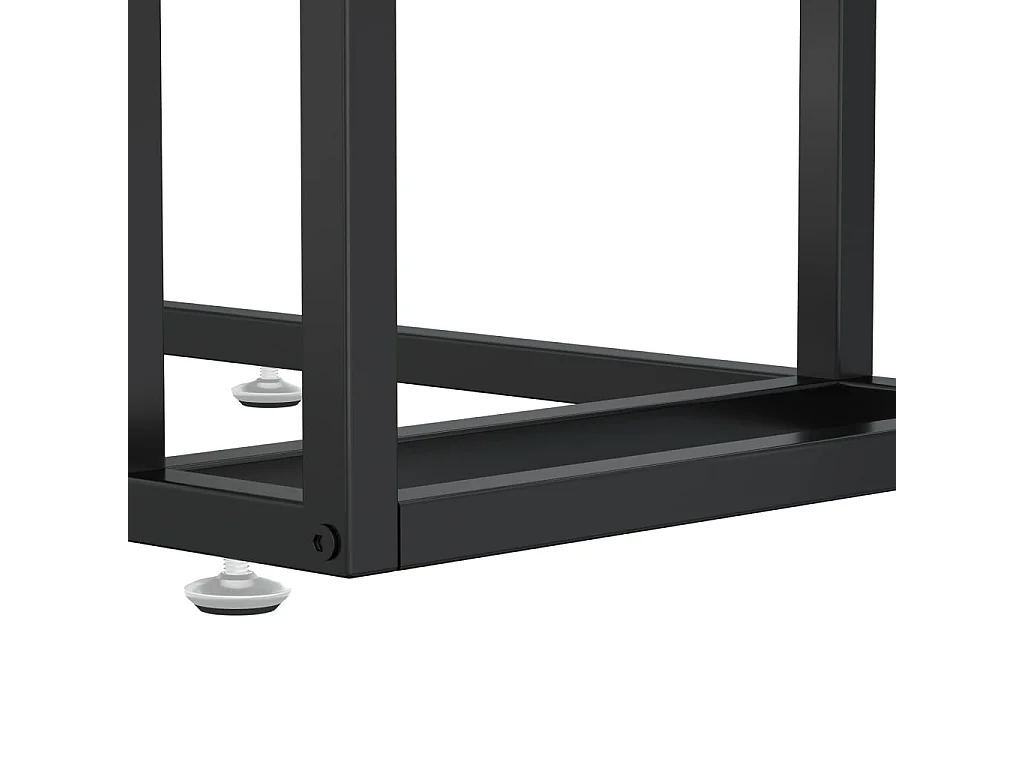 Table d'appoint pour ordinateur Noir 50x35x65 Verre trempé