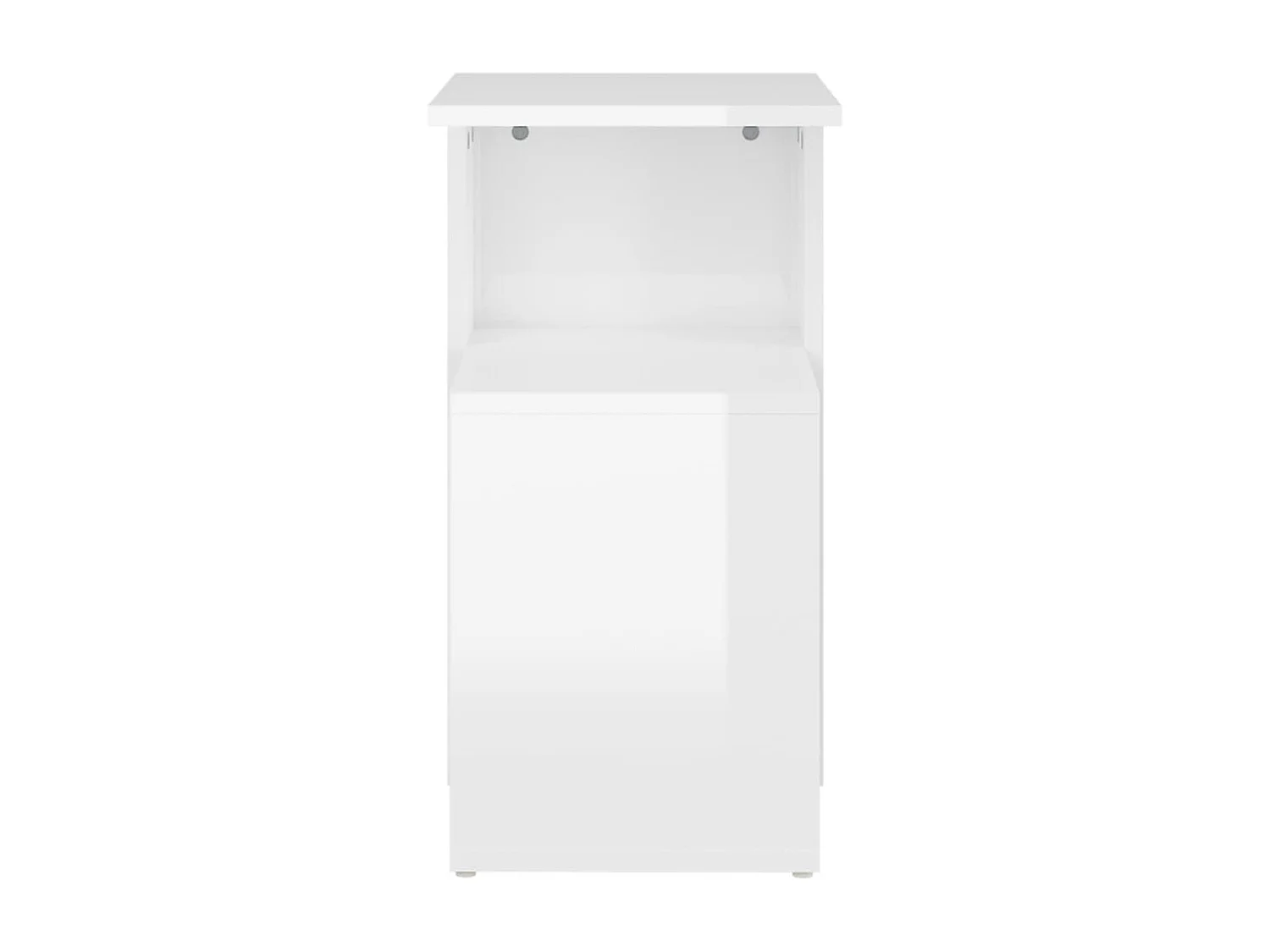 Table d'appoint Blanc brillant 36x30x56