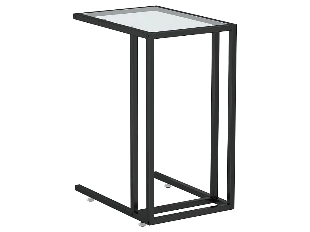 Table d'appoint ordinateur Transparent 50x35x65 Verre trempé