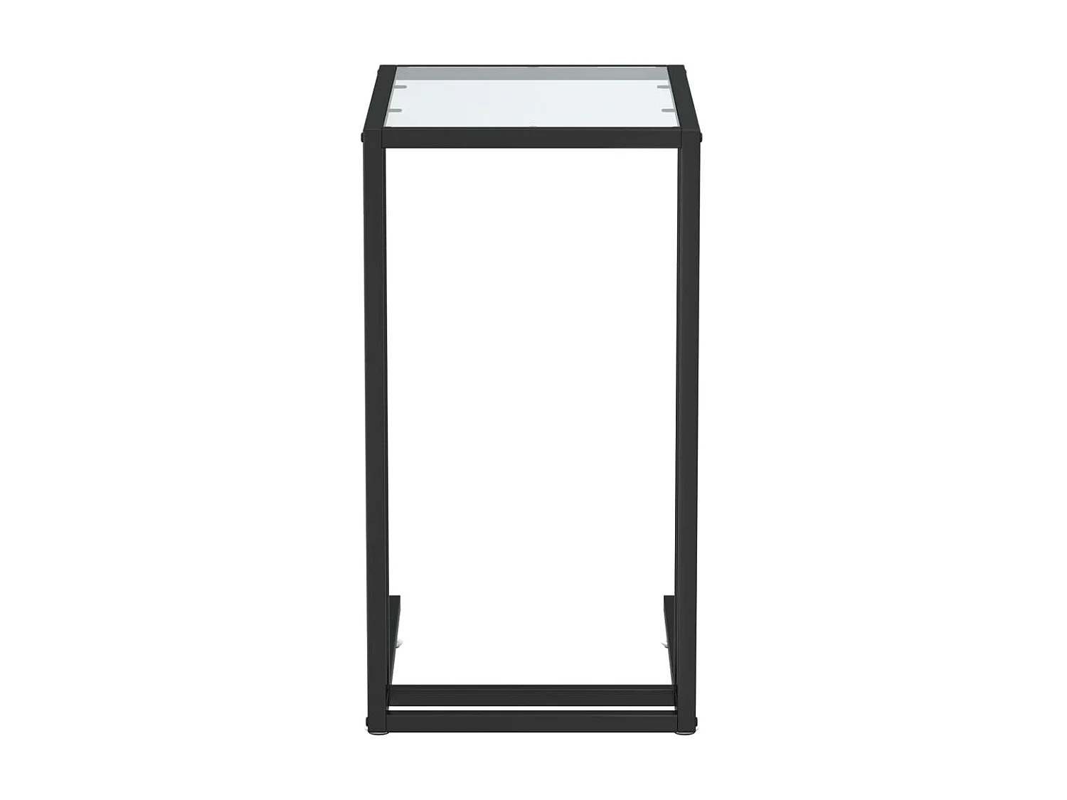 Table d'appoint ordinateur Transparent 50x35x65 Verre trempé