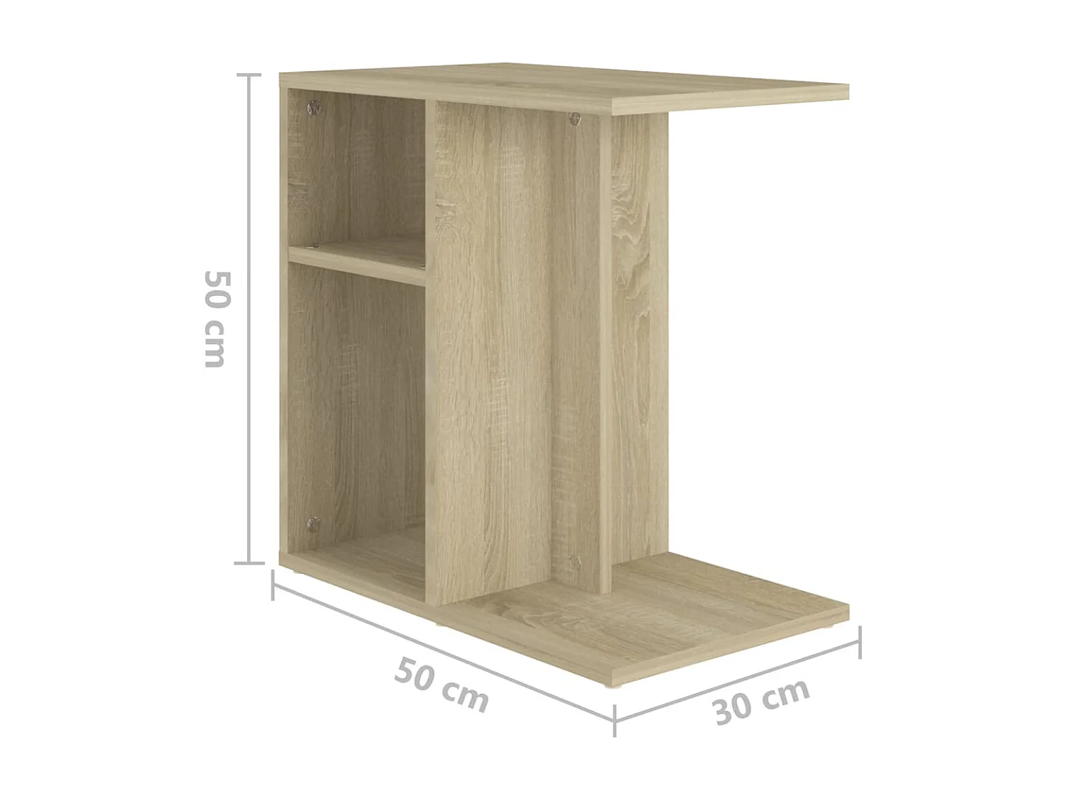 Table d'appoint Chêne sonoma 50x30x50