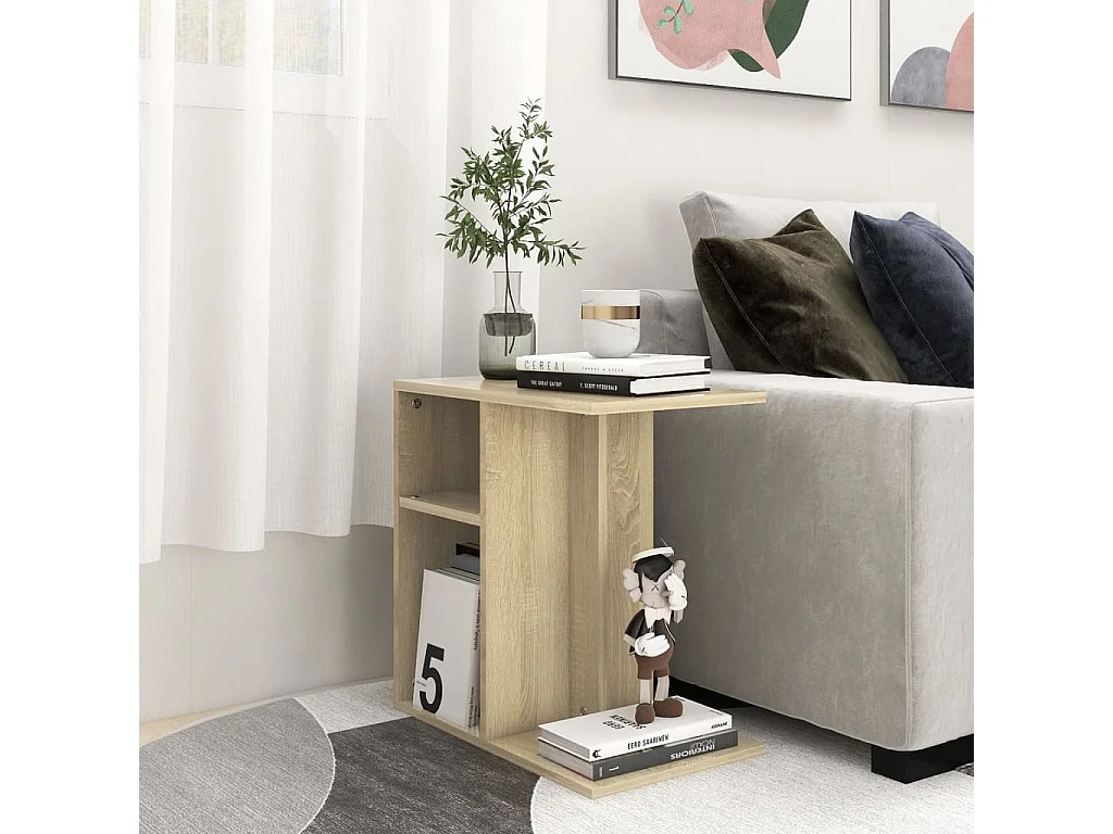 Table d'appoint Chêne sonoma 50x30x50