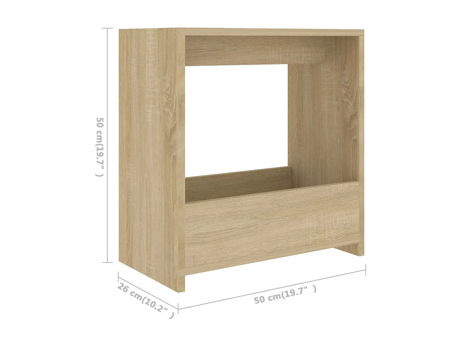 Table d'appoint Chêne sonoma 50x26x50