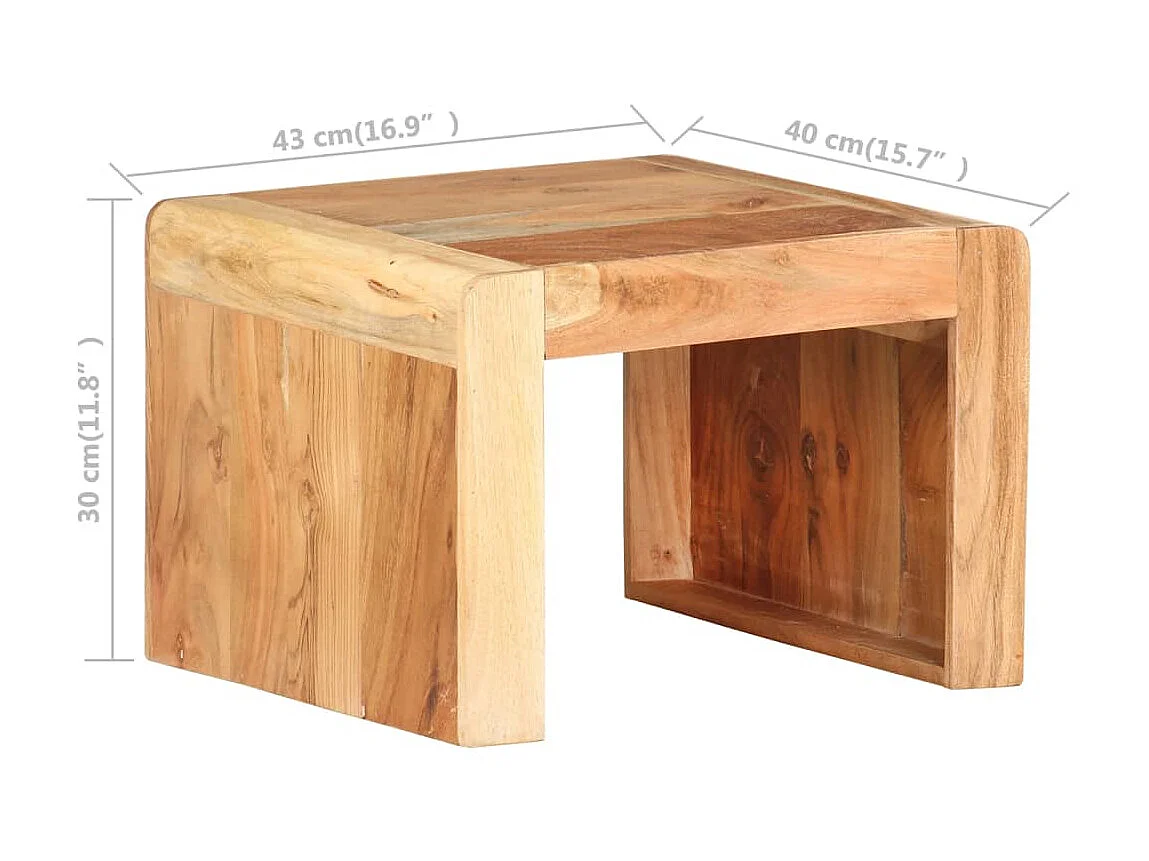 Table d'appoint 43x40x30 Bois d'acacia massif