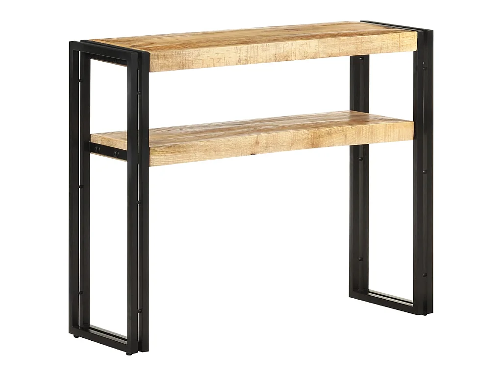 Table console 90x30x75 Bois de manguier brut