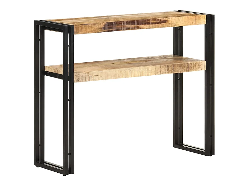 Table console 90x30x75 Bois de manguier brut