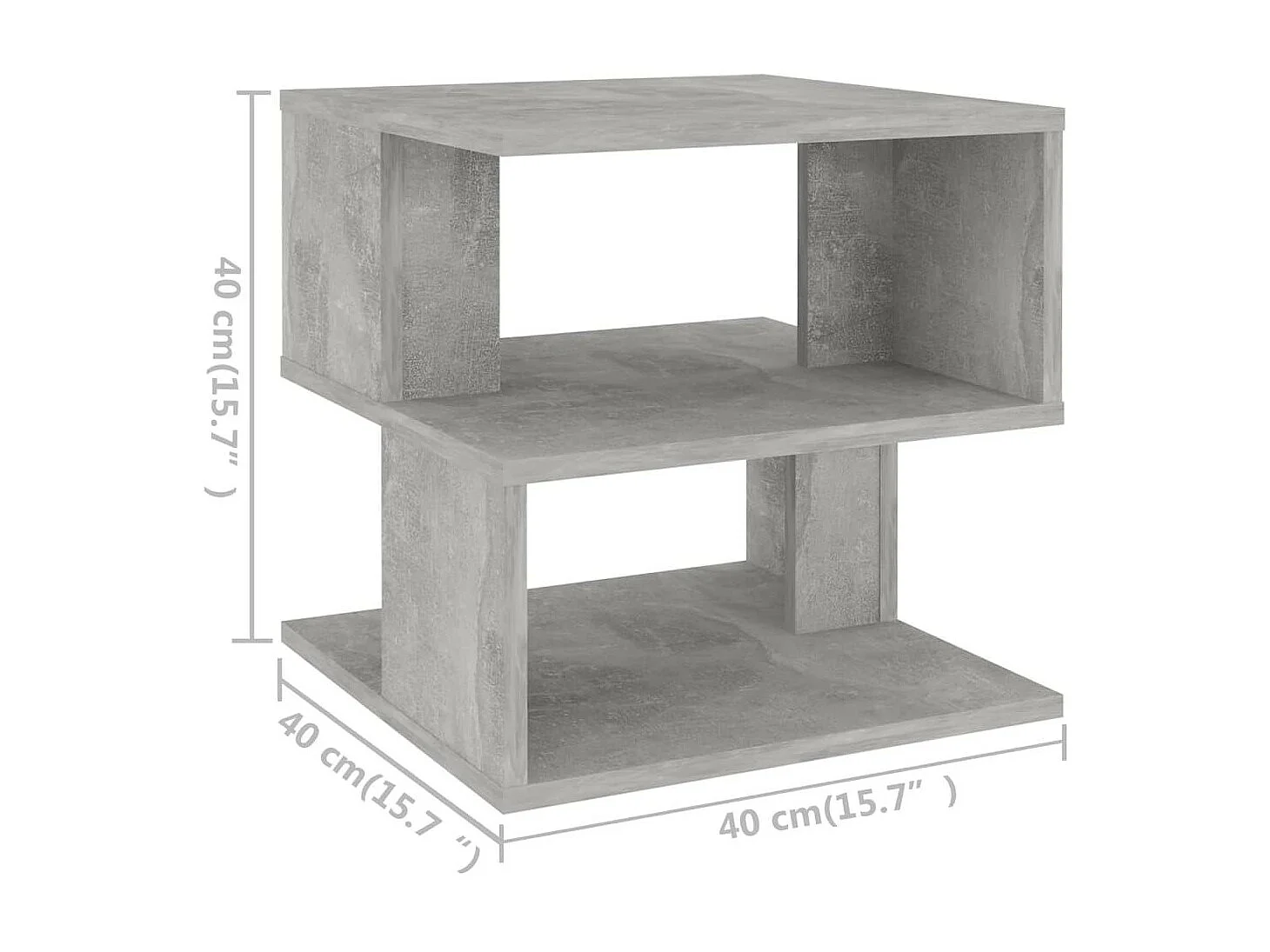 Table d'appoint Gris béton 40x40x40