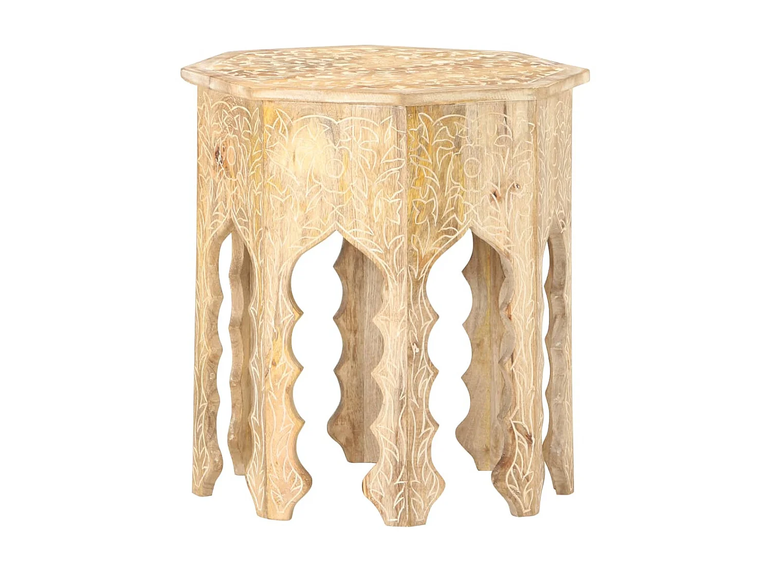 Table d'appoint Ø48cm Bois de manguier massif