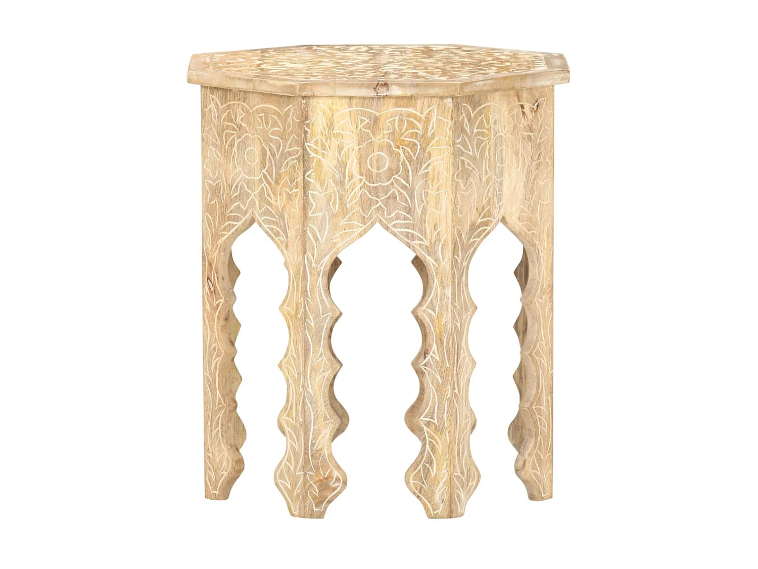 Table d'appoint Ø48cm Bois de manguier massif