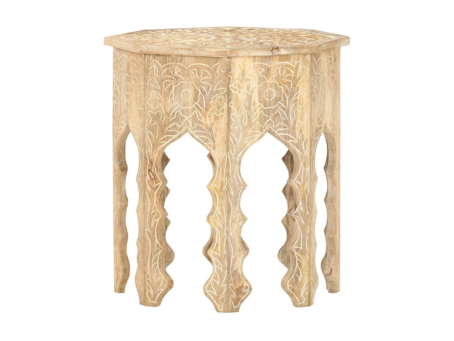 Table d'appoint Ø48cm Bois de manguier massif