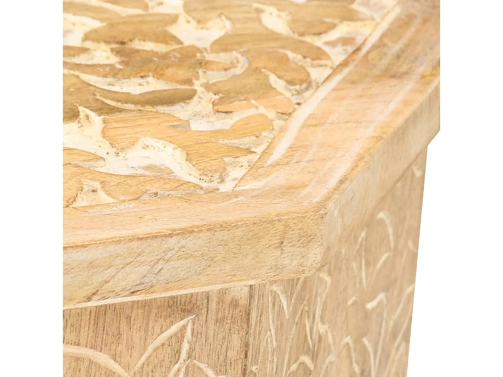 Table d'appoint Ø48cm Bois de manguier massif