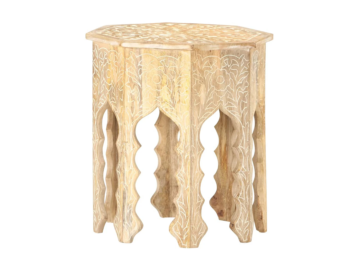 Table d'appoint Ø48cm Bois de manguier massif