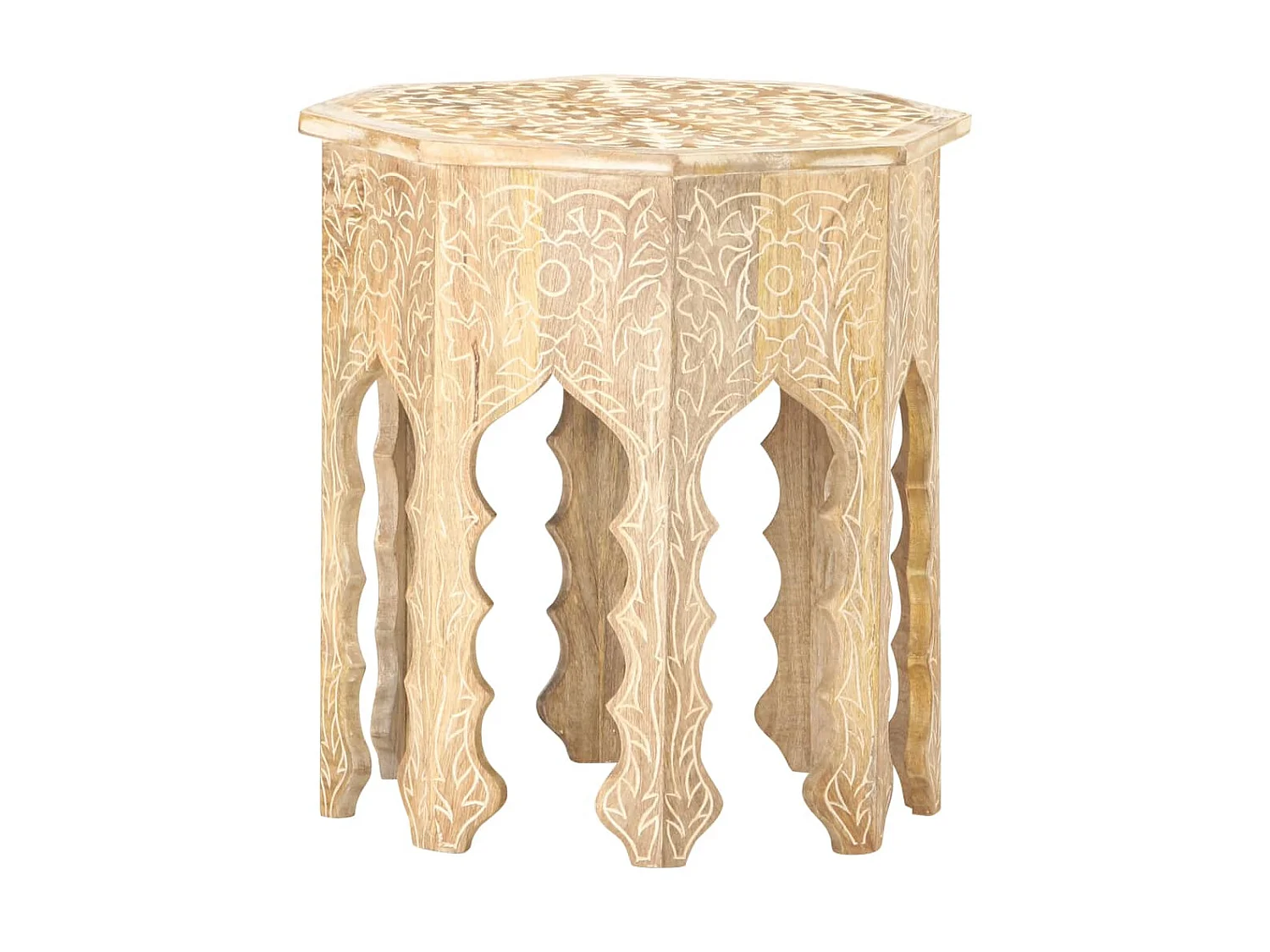 Table d'appoint Ø48cm Bois de manguier massif