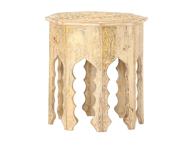 Table d'appoint Ø48cm Bois de manguier massif