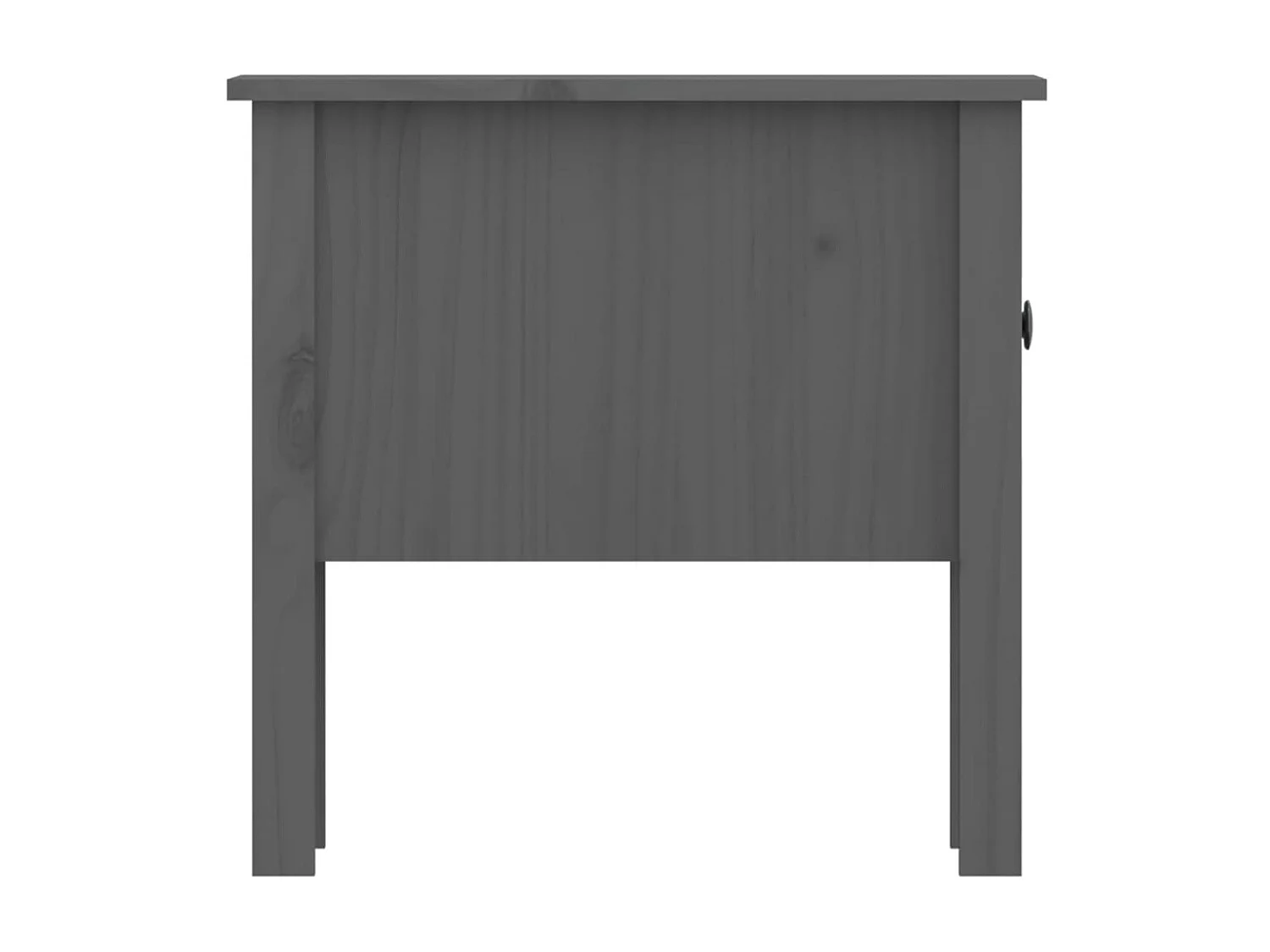 Tables d'appoint 2 pcs Gris 50x50x49 Bois massif de pin