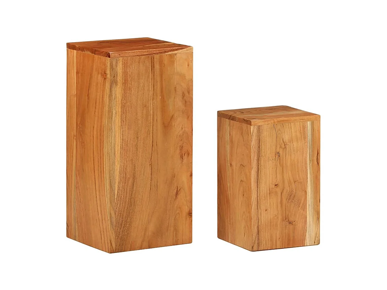 Tables d'appoint 2 pcs Bois d'acacia solide 3
