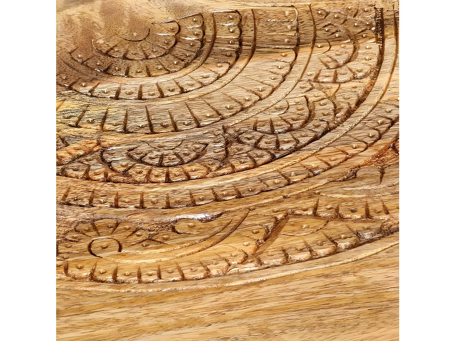 Set de 2 tables d'appoint manguier massif clair et pieds métal noir Kish