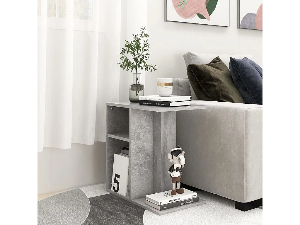 Table d'appoint Gris béton 50x30x50