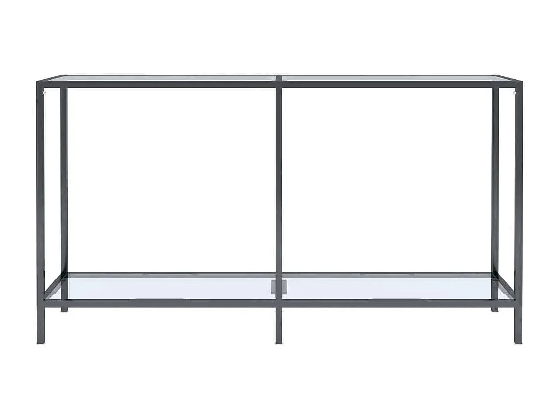 Table console Transparent 140x35x75,5 Verre trempé 2