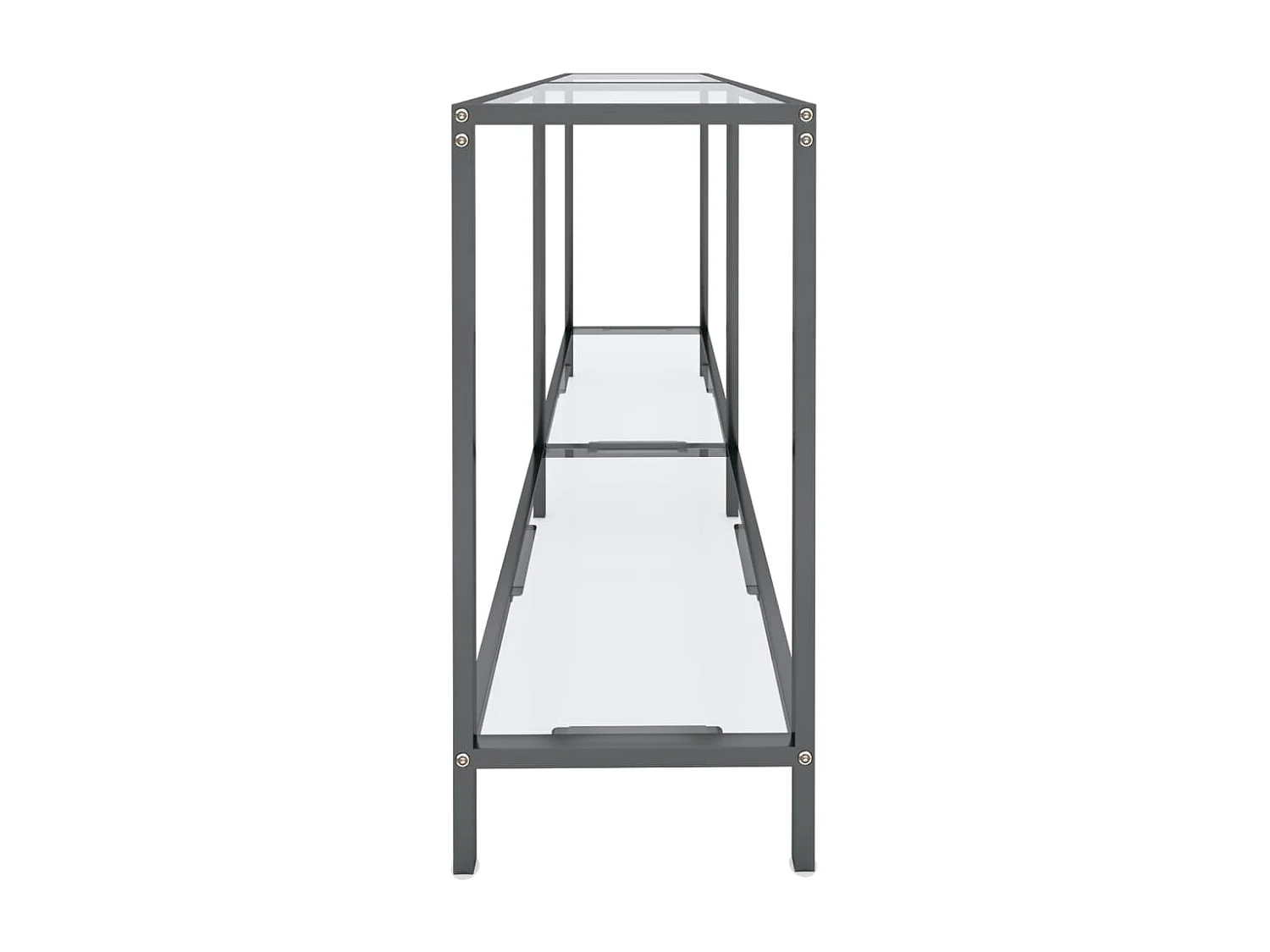 Table console Transparent 140x35x75,5 Verre trempé 2