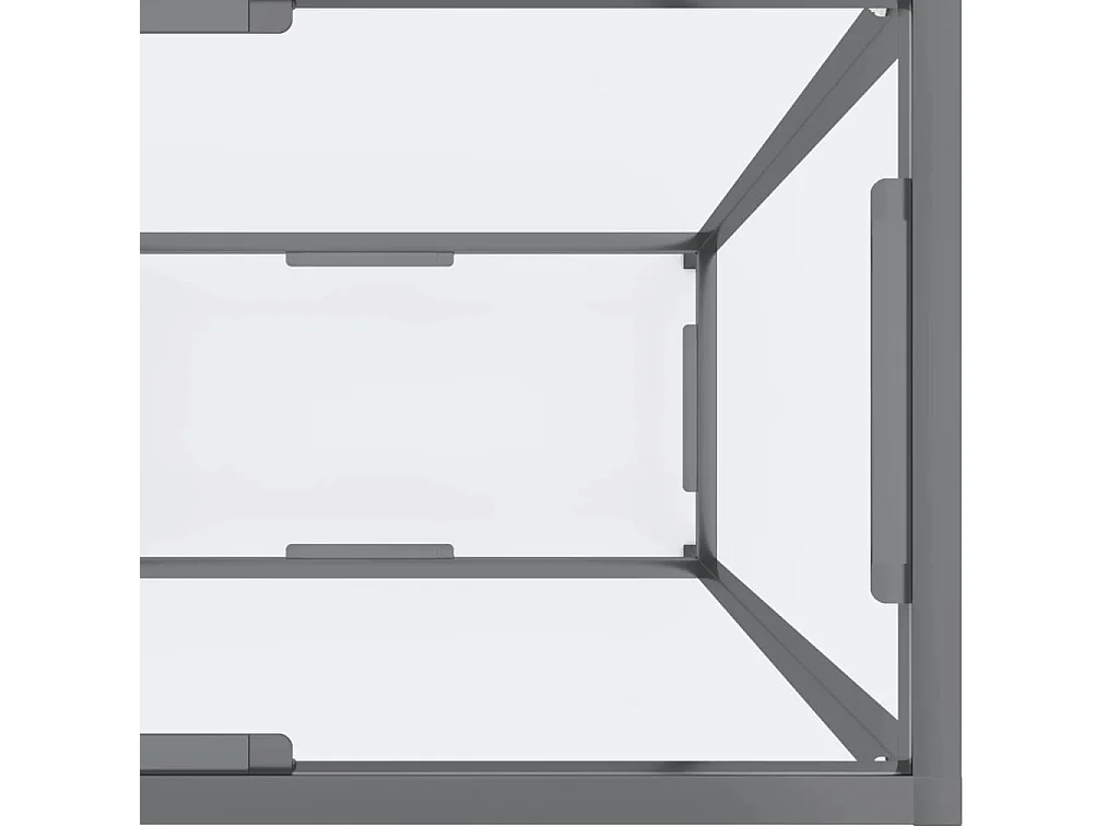 Table console Transparent 140x35x75,5 Verre trempé 2
