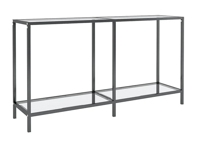 Table console Transparent 140x35x75,5 Verre trempé 2