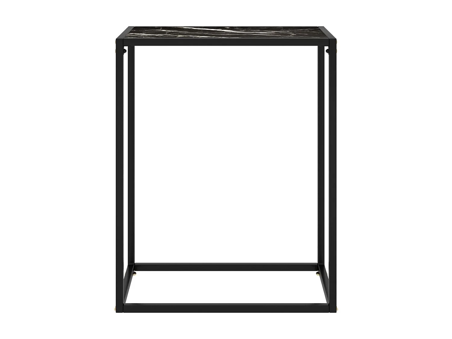 Table console Noir 60x35x75 Verre trempé 4